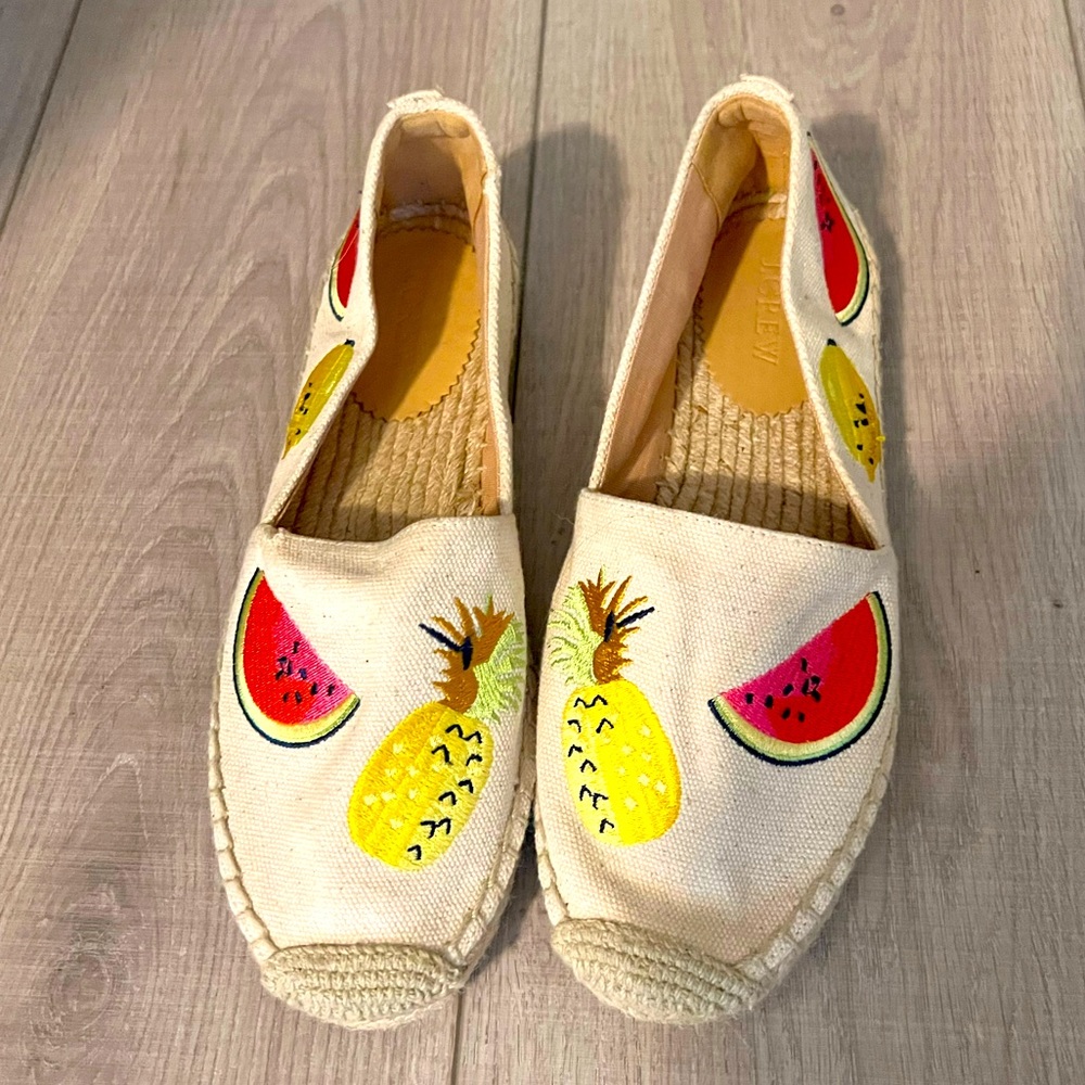 J.Crew Linen Flats